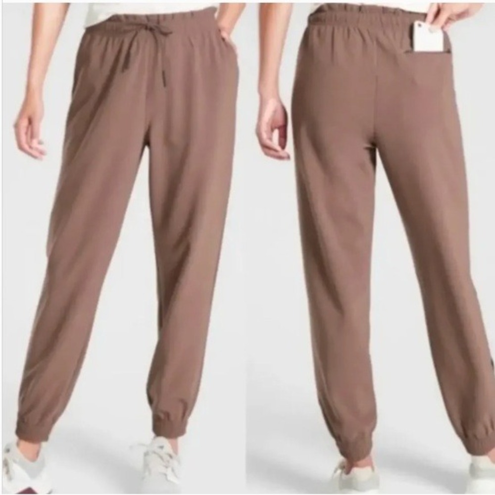 Athleta Metropolis Jogger‎ Brown Elastic Waist Stretch Pants Size 12